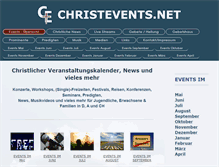 Tablet Screenshot of christevents.net